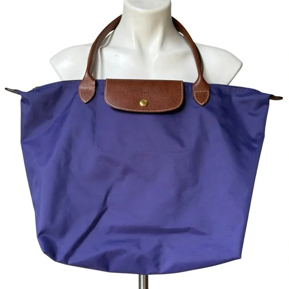 Longchamp Le Pliage "Shopping" - Modele Depose, Purple - Picture 1 of 16